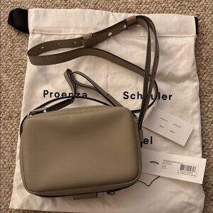 Proenza Schouler White Label “Clay” Taupe Leather Crossbody Bag NWT